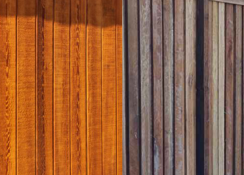 Sealed and non sealed wood fence comparison